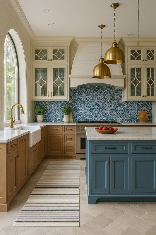 runner rug in the kitchen