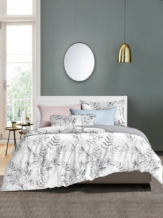 100% Jacquard Micro Grey Duvet Cover Set
