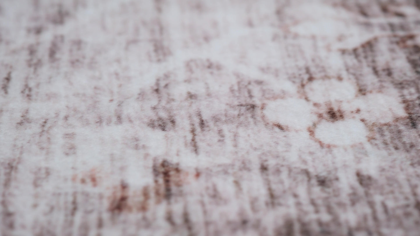 Tapis traditionnel marron vieilli Aruba