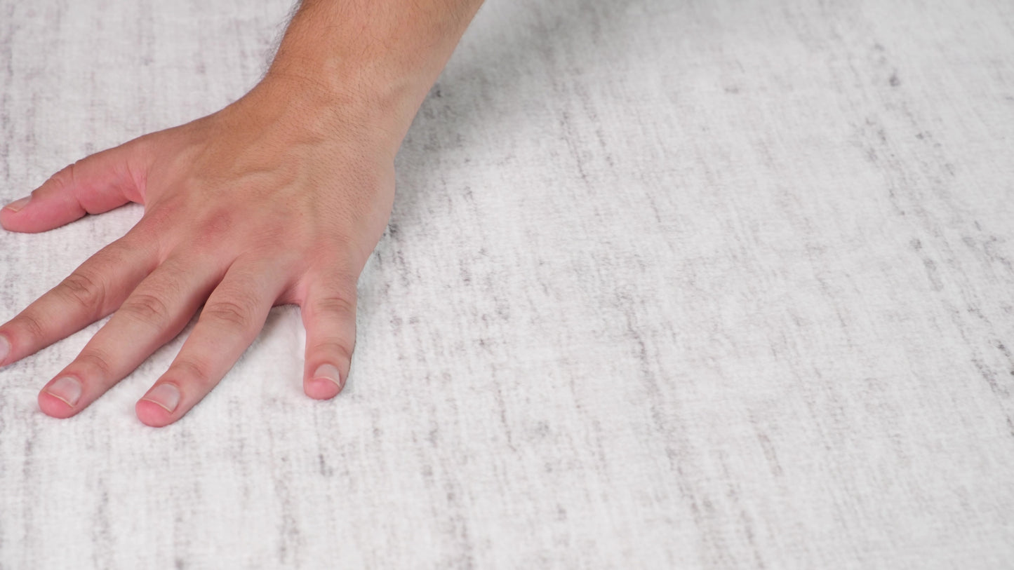 Elena Abstract Contemporary Beige and Purple Indoor Rug