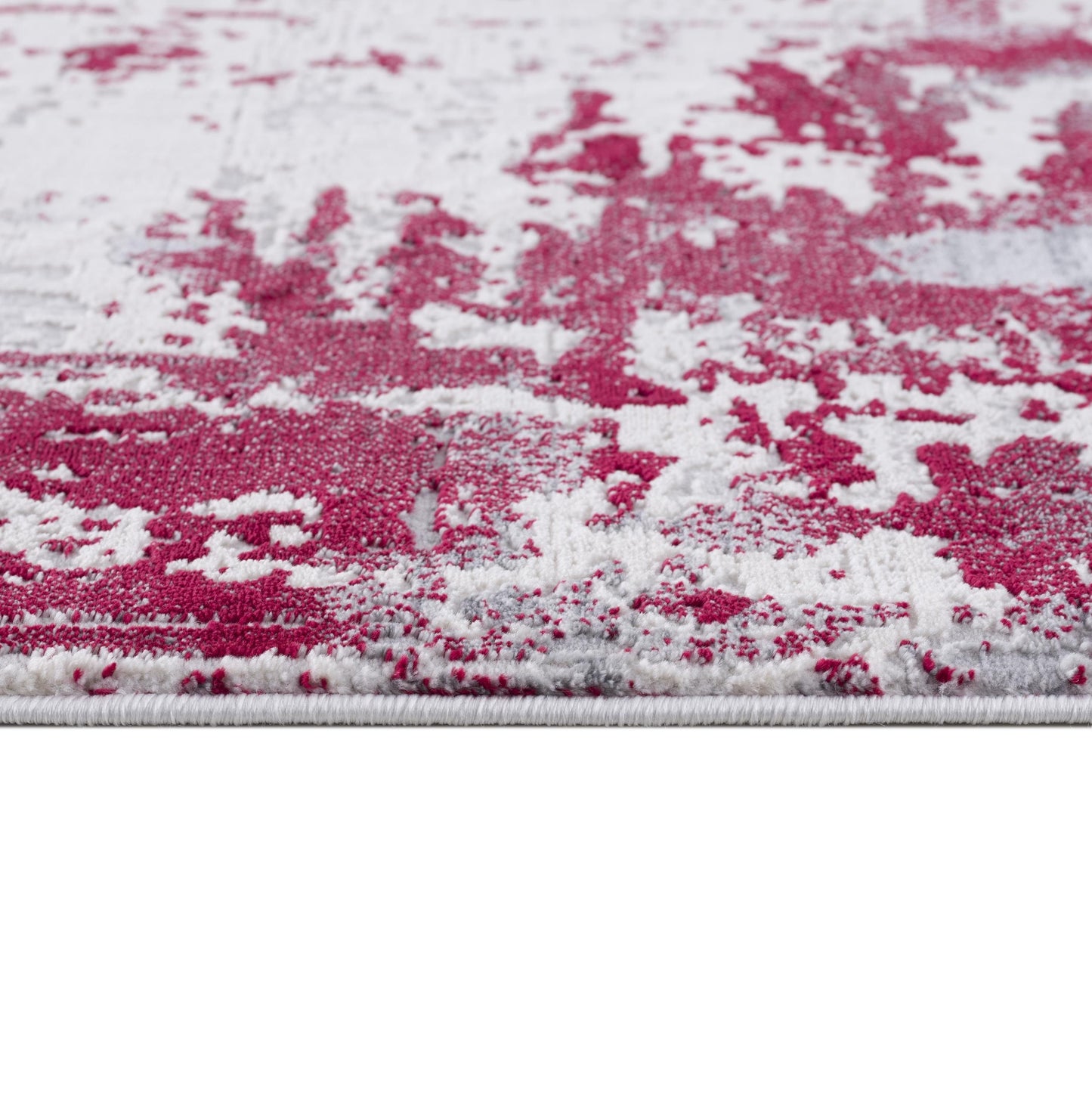 Solenne Abstract Contemporary Red and Grey Indoor Rug-20