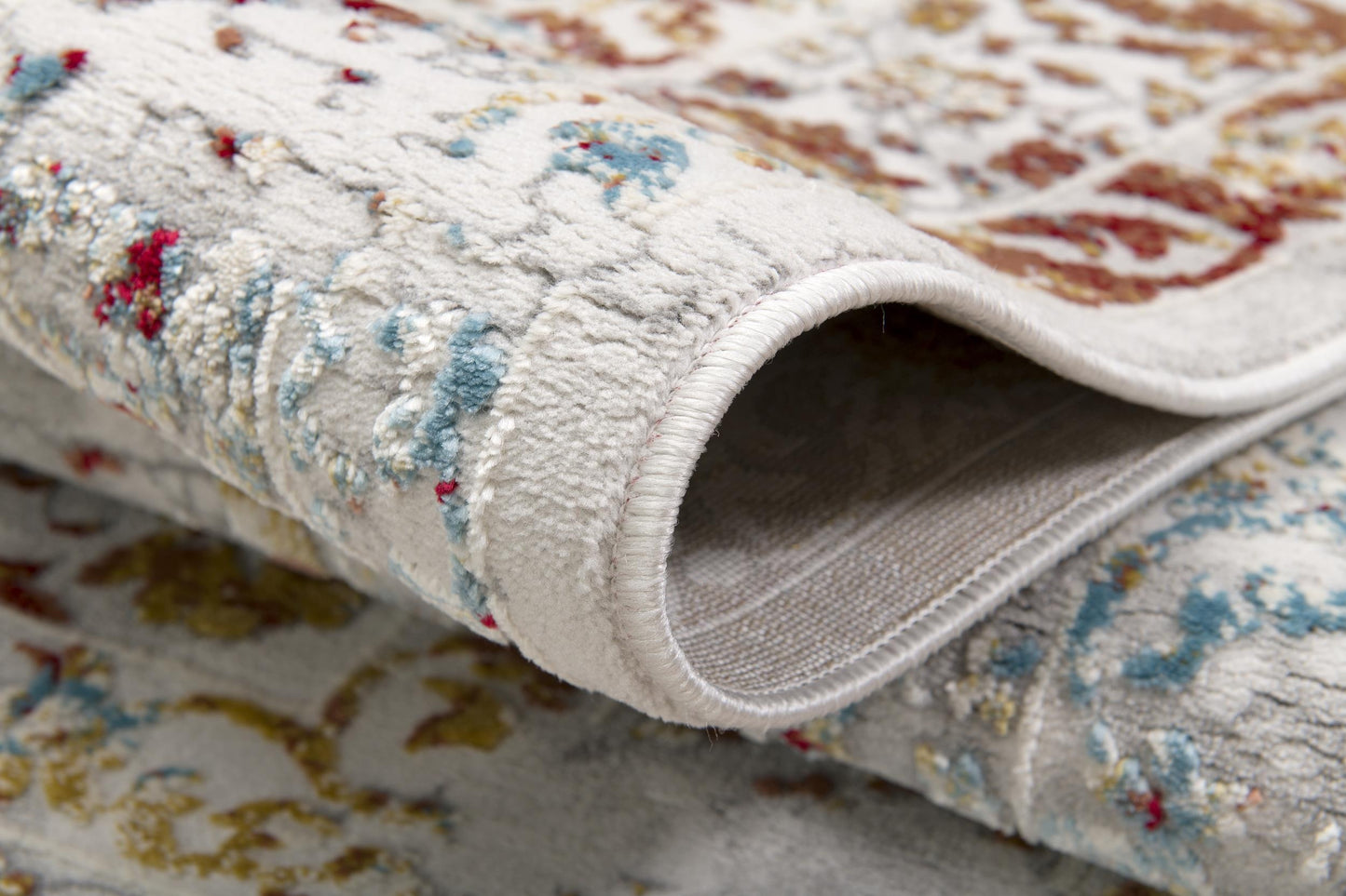 Seraphin Abstract Contemporary Grey and Red Indoor Rug