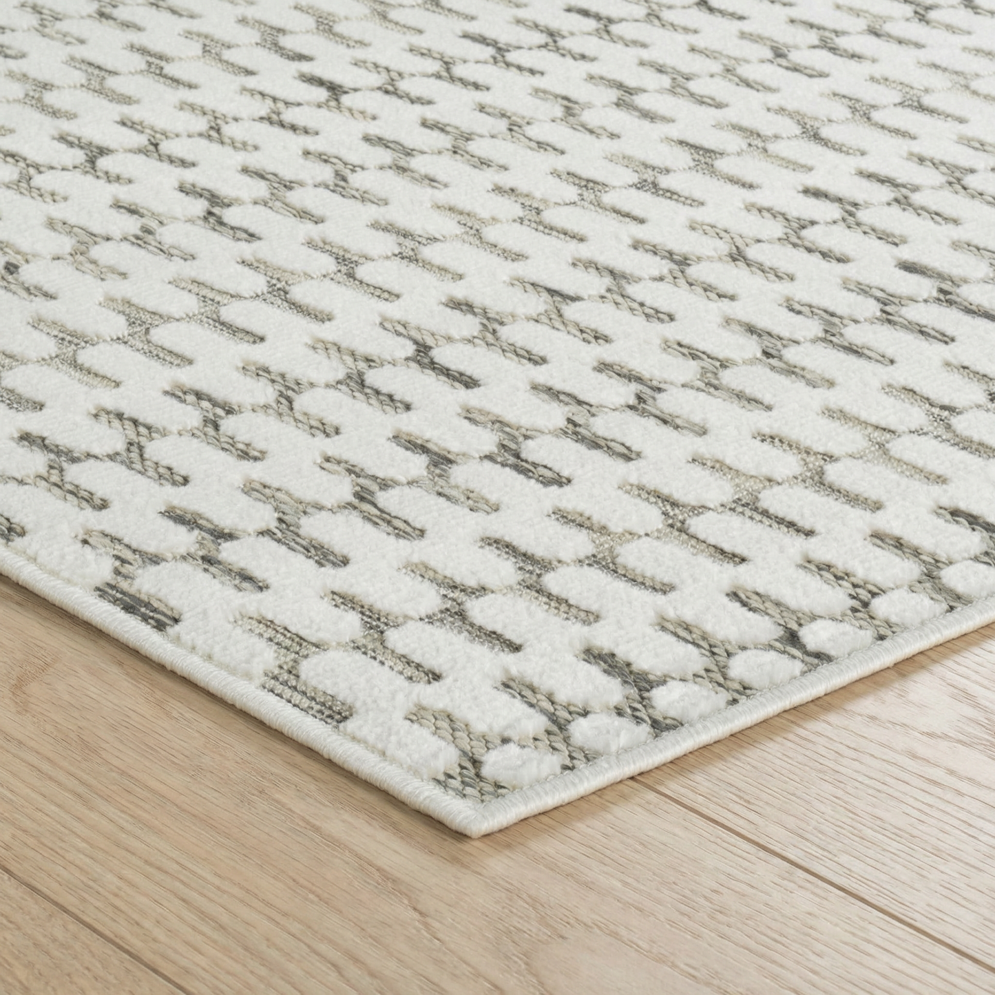 Alfombra abstracta moderna color crema Maise