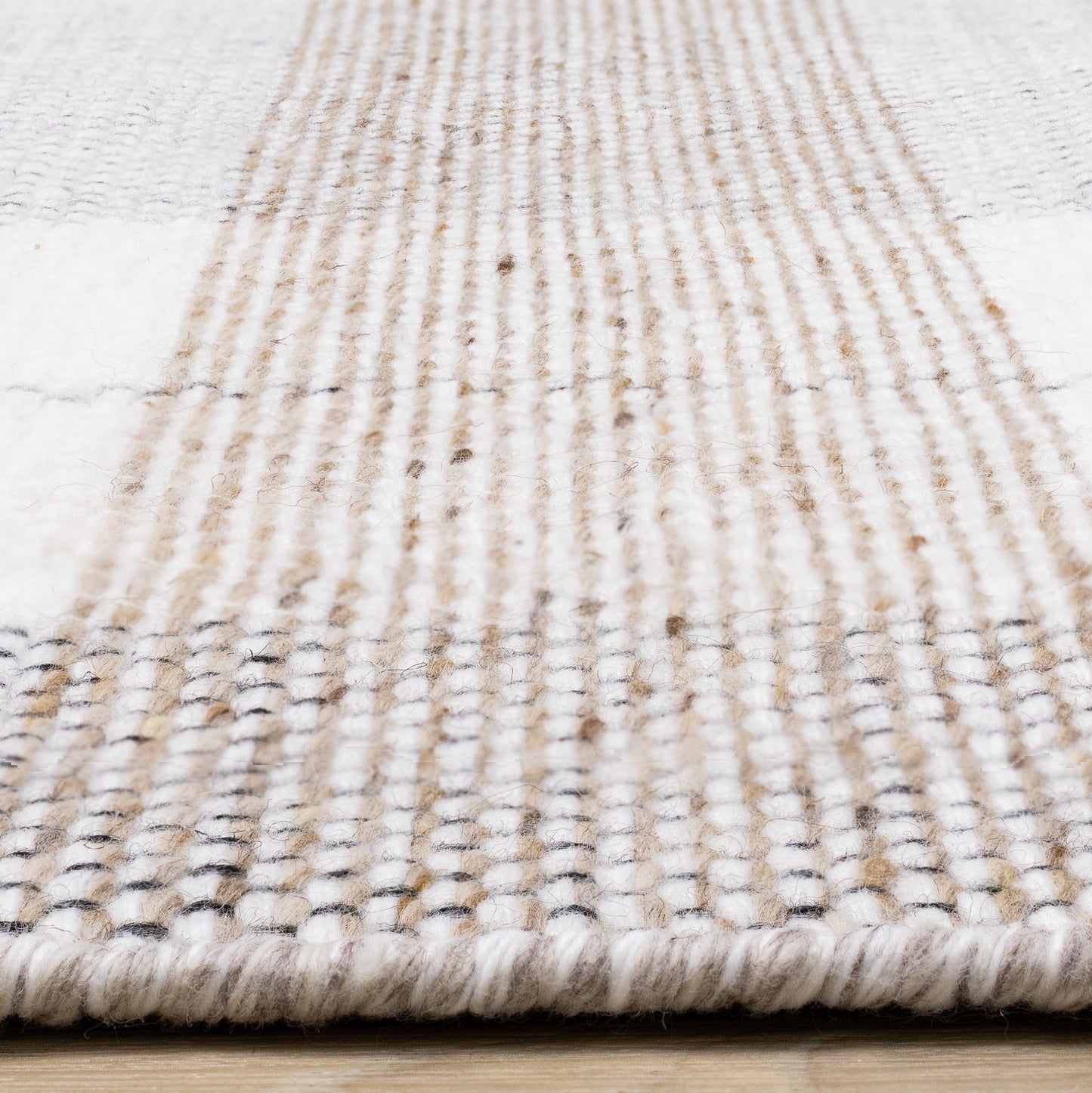 Contemporary Geometric Plaid Cream Area Rug-9
