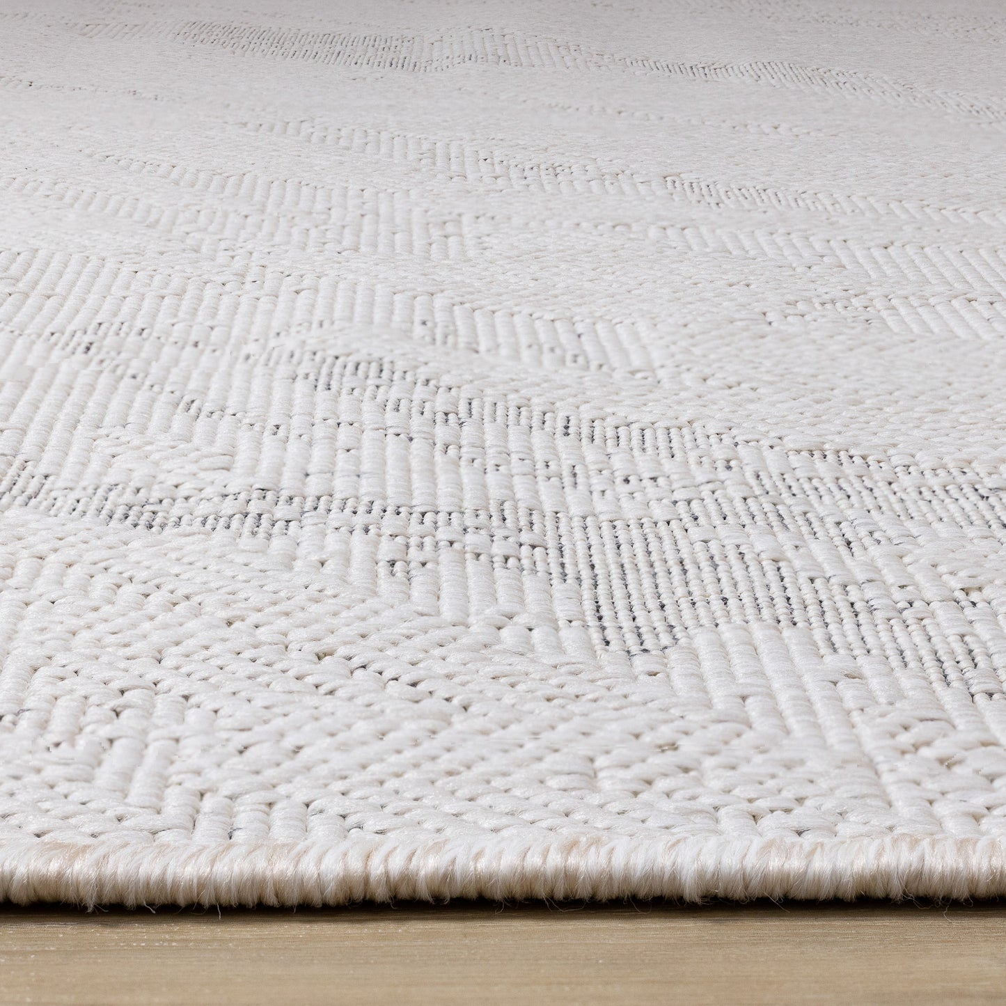 Contemporary Organic Cream Area Rug