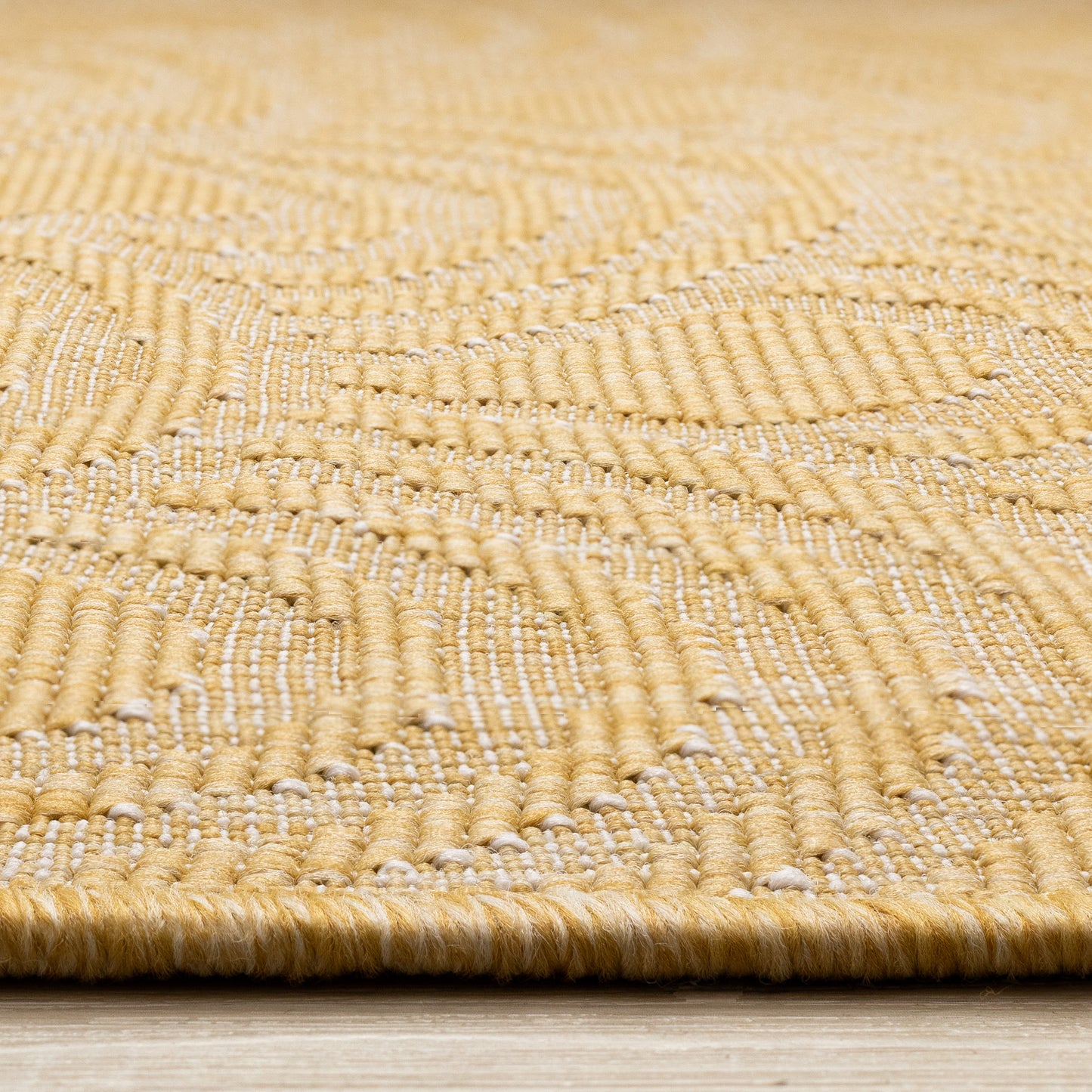 Outdoor Geometric Yellow Area Rug-9
