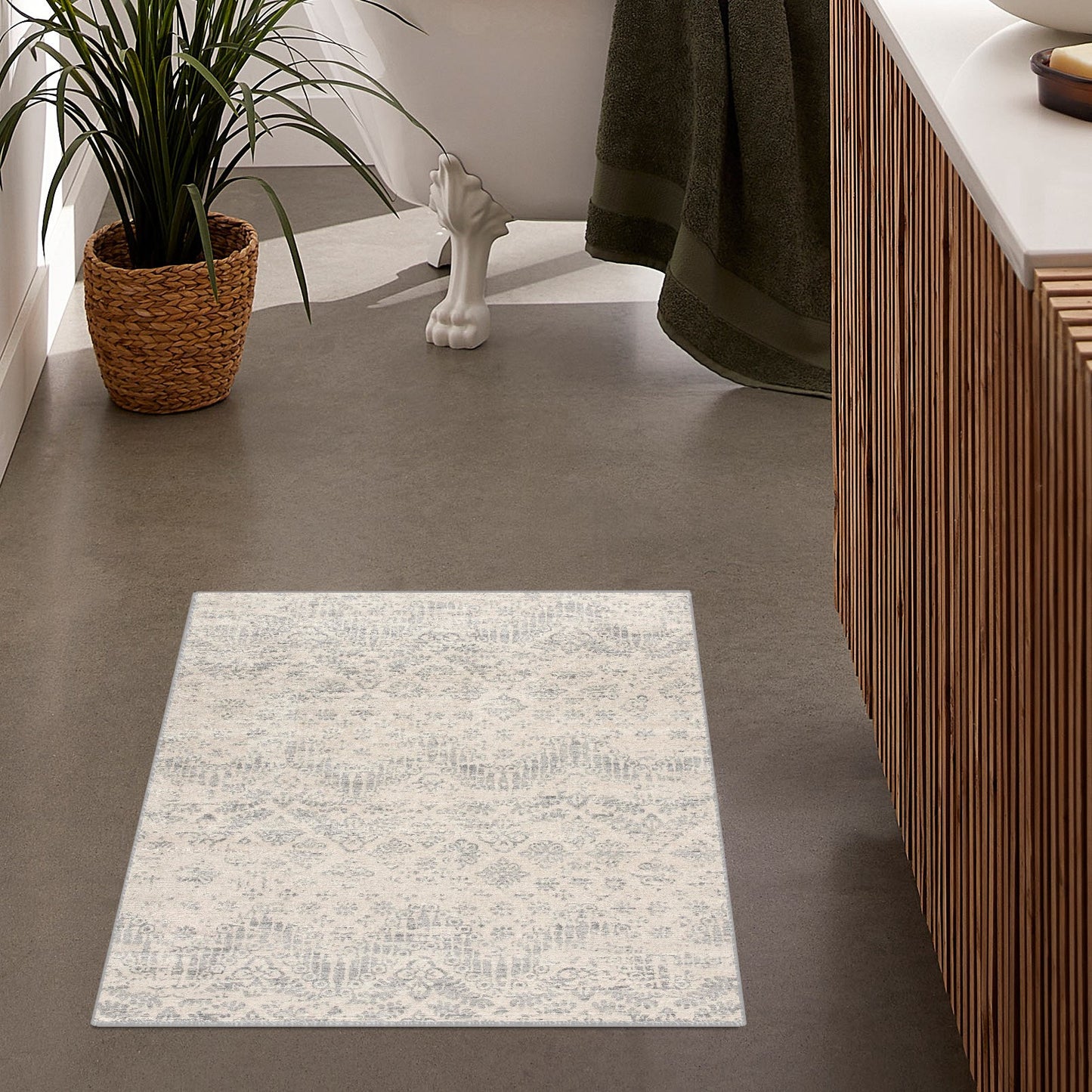 Tapis beige contemporain abstrait Havana