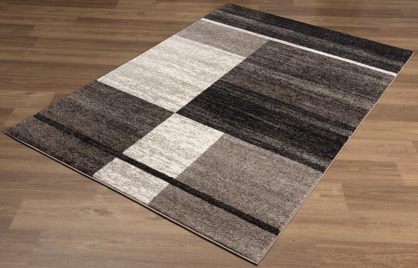 Herat Abstract Contemporary Brown and Beige Indoor Rug