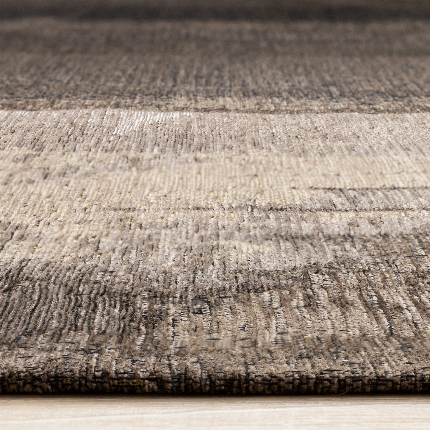 Contemporary Distressed Organic Brown Area Rug-9