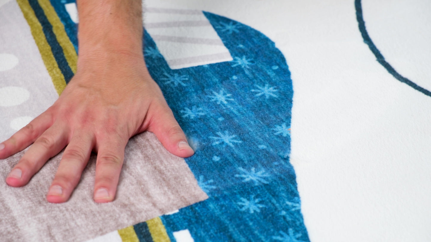 Maverick Airplane Contemporary Cream Indoor Rug