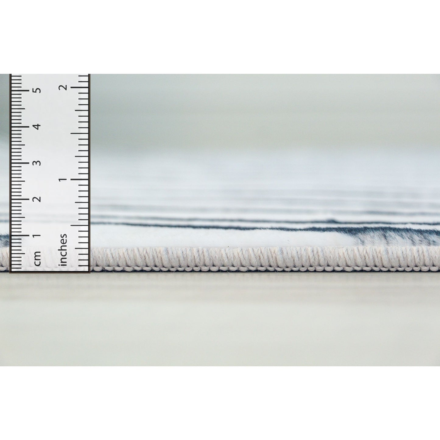 Nami Abstract Line Contemporary White and Black Indoor Rug