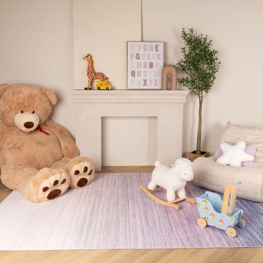 Soren Ombre Modern Purple and Cream Indoor Rug