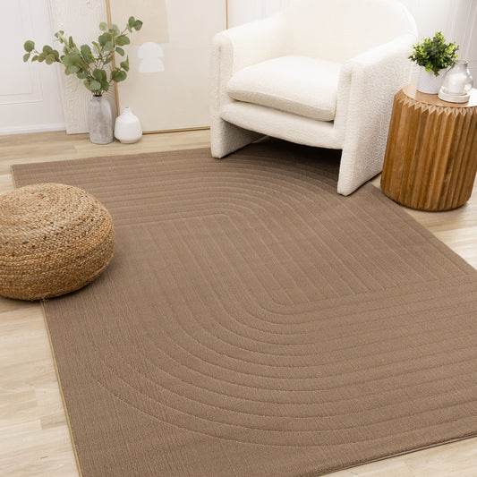 Deco Geometric Brown Area Rug-2