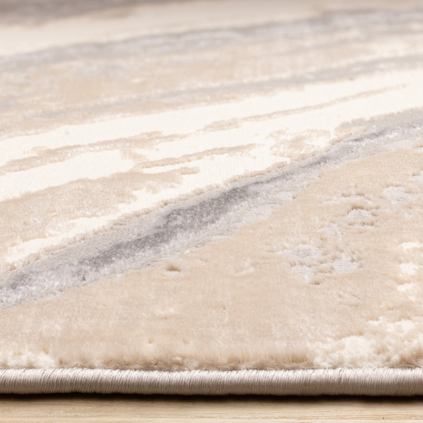 Contemporary Organic Taupe Area Rug