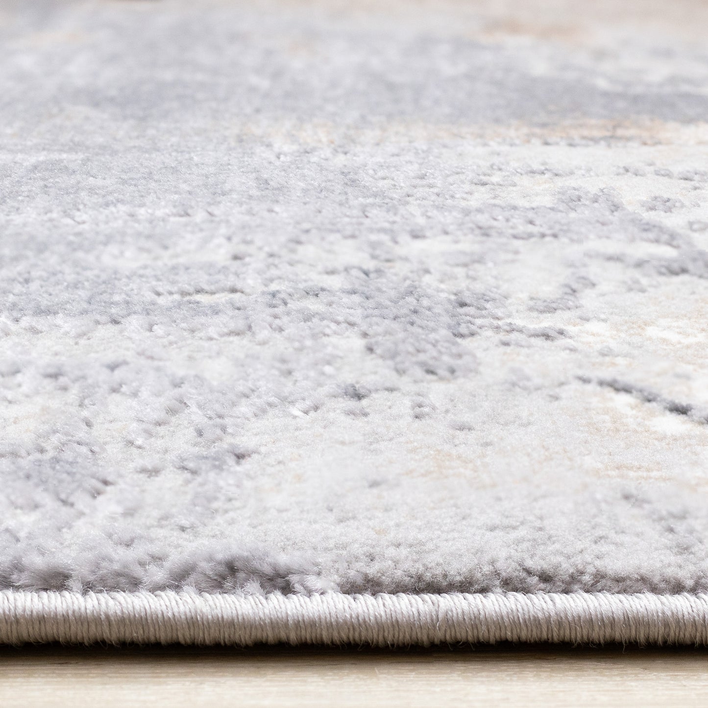 Contemporary Distressed Taupe Area Rug-9