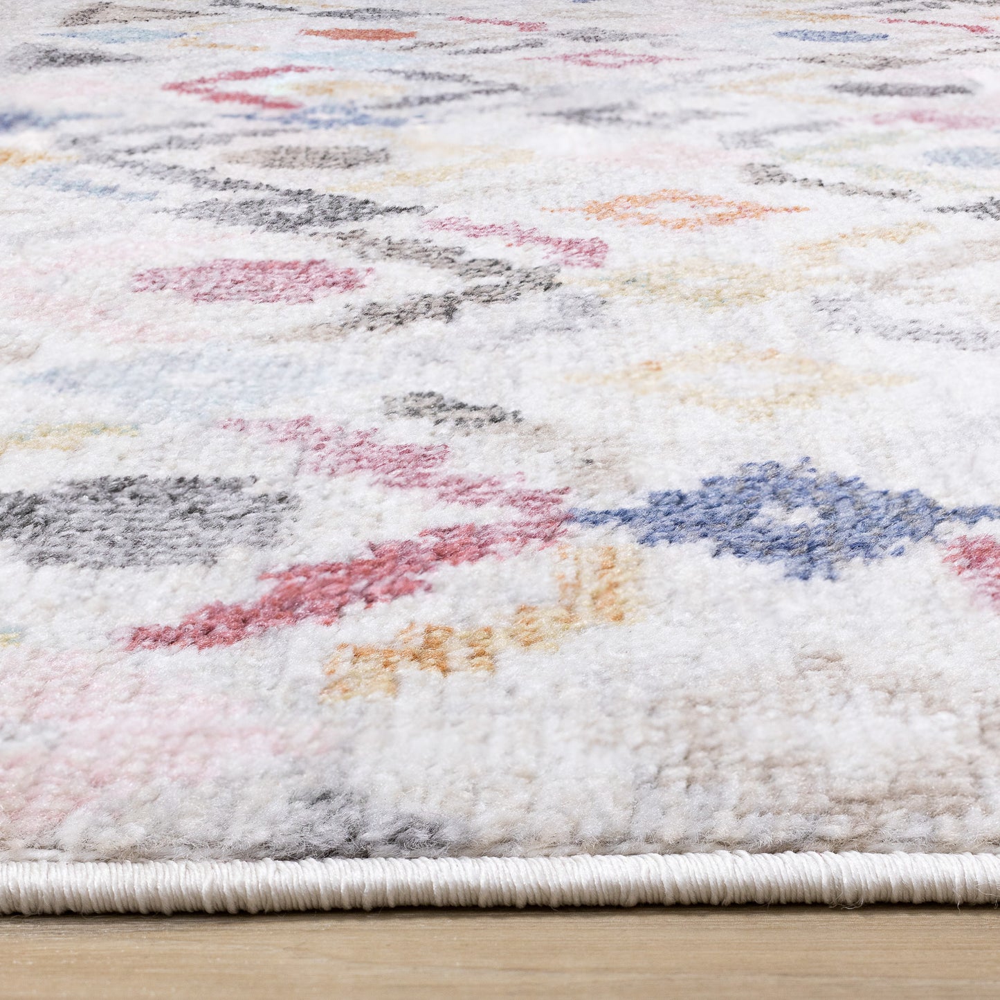 Tribal Southwestern Over-Dyed Cream Area Rug