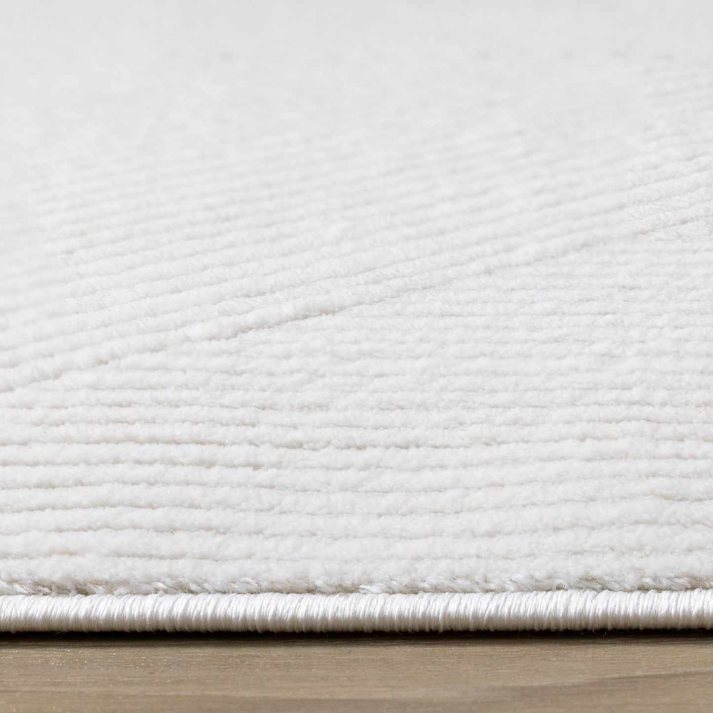 Modern Geometric Tonal Solid Cream Area Rug