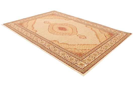 Faris Persian Medallion Traditional Beige and Cream Indoor Rug