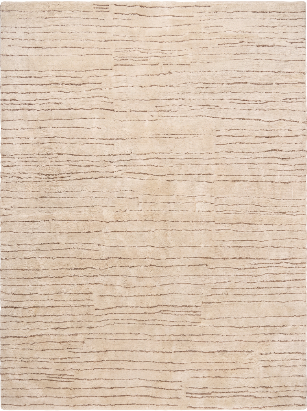Noma Striped Contemporary Beige and Grey Indoor Rug