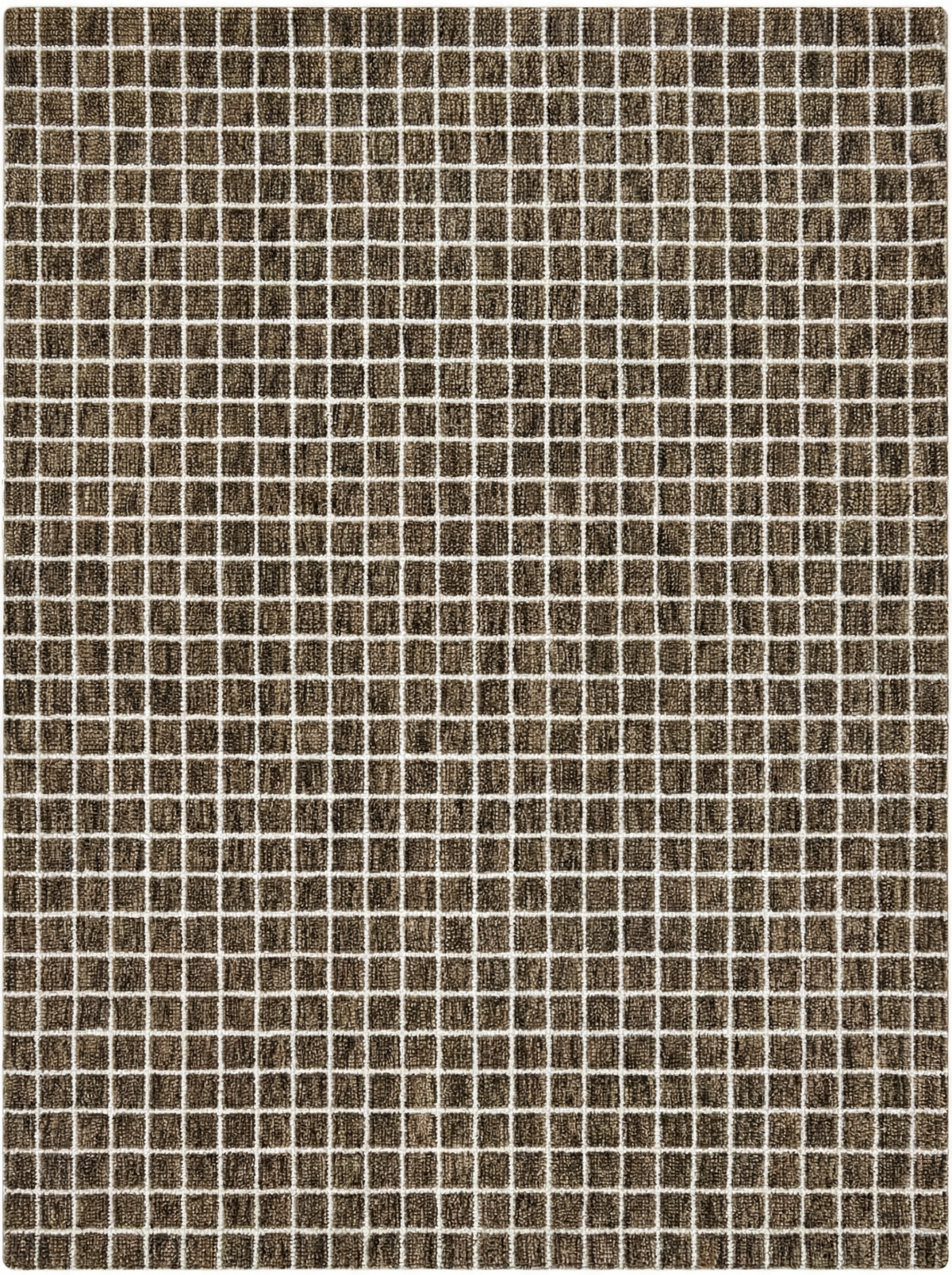 Mojavi Checkered Contemporary Brown and Grey Indoor Rug