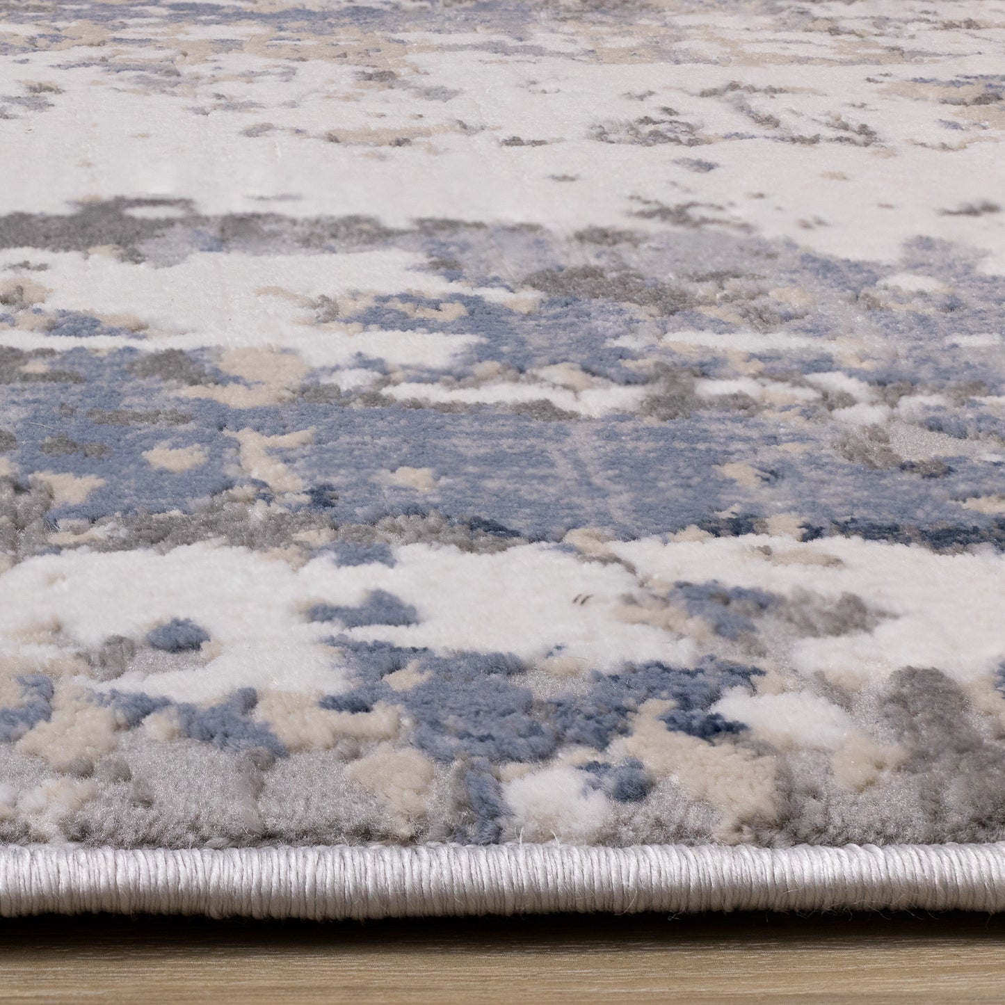Contemporary Organic Blue Area Rug