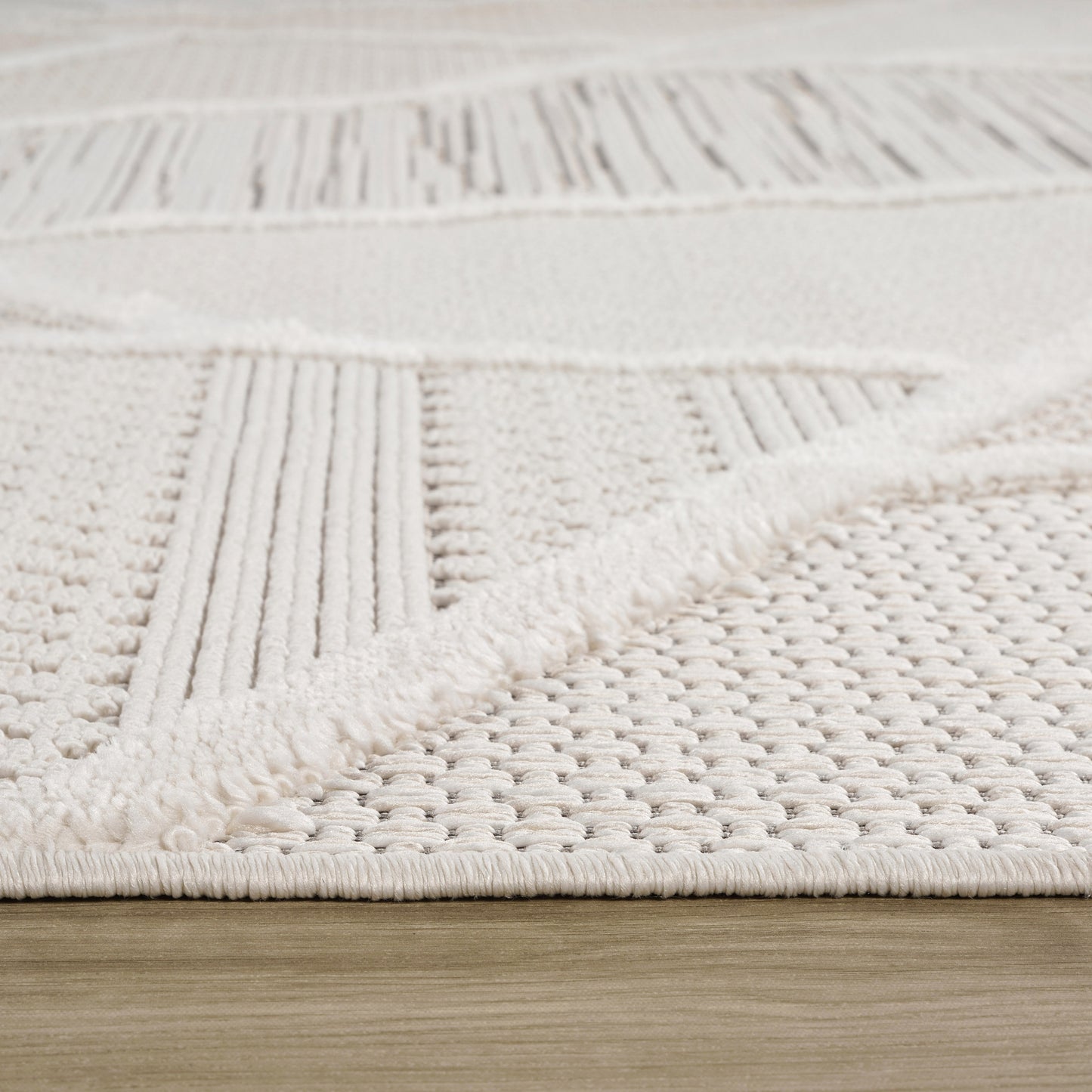 Novara Geometric Comtemporary Cream and Beige Indoor Rug-7