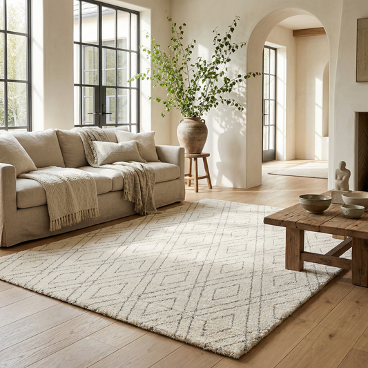 Tapis beige bohème abstrait Casa