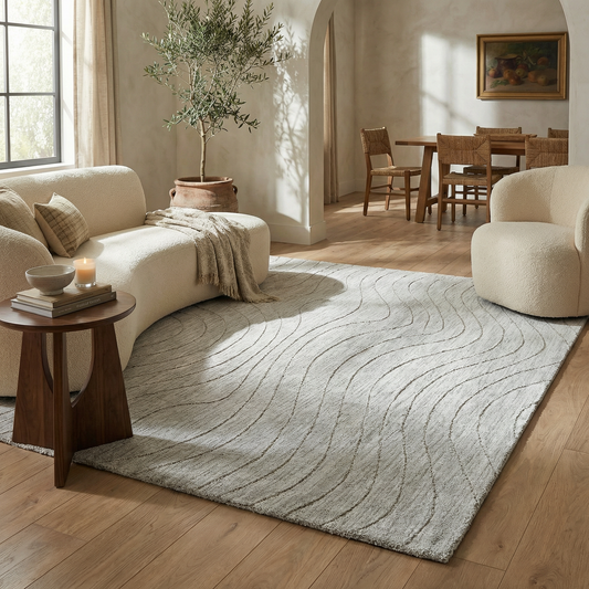 Tapis gris moderne abstrait Casa