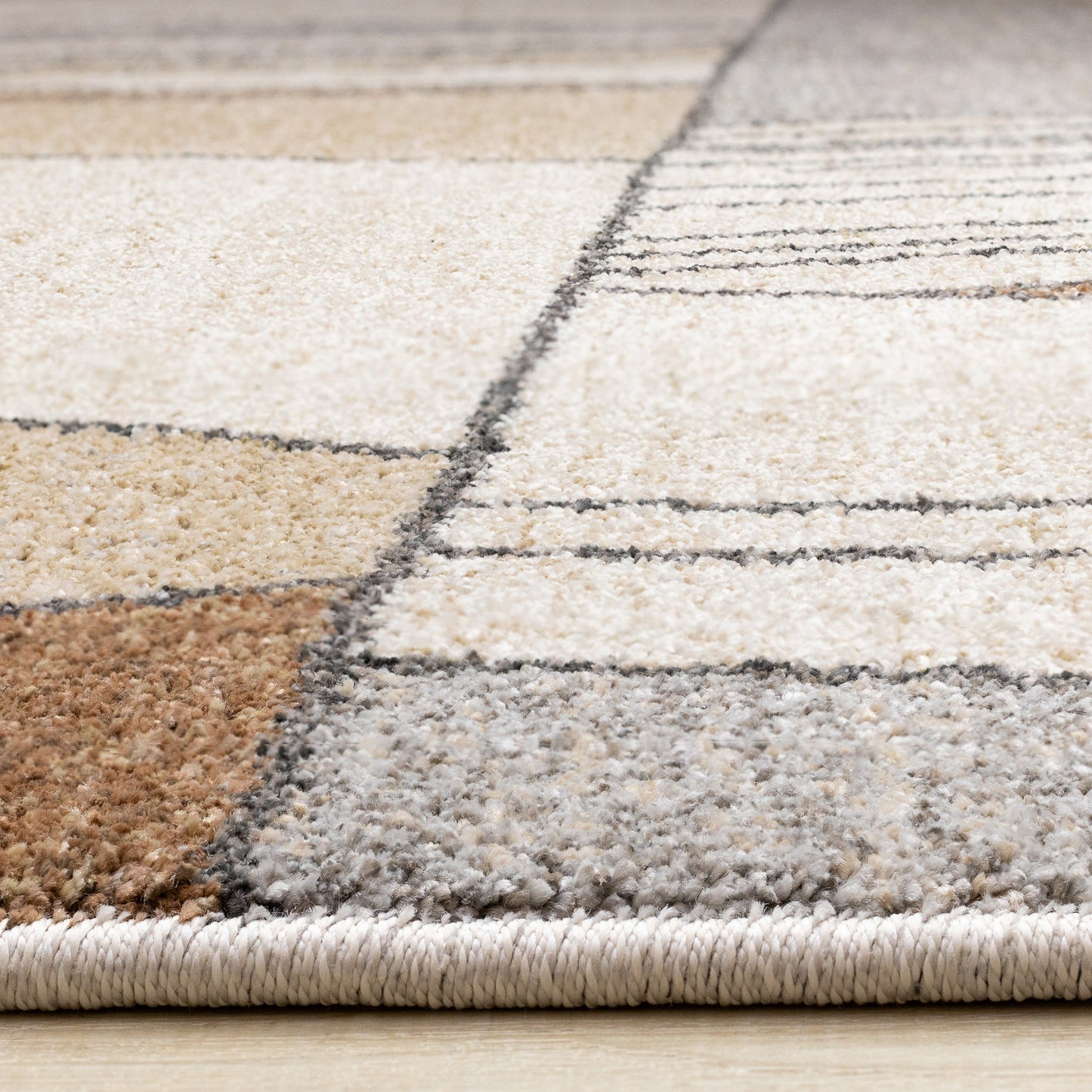 Contemporary Geometric White Area Rug