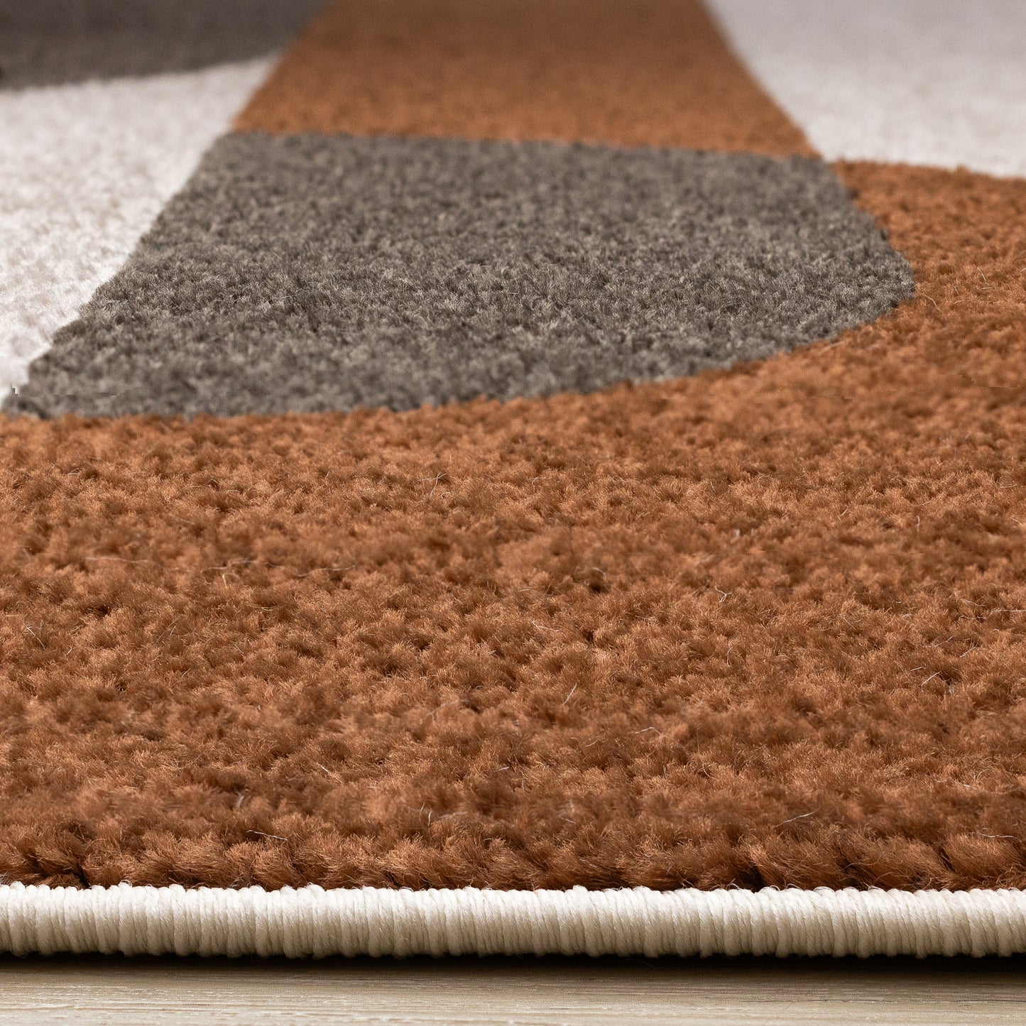 Contemporary Geometric Cream Area Rug-9
