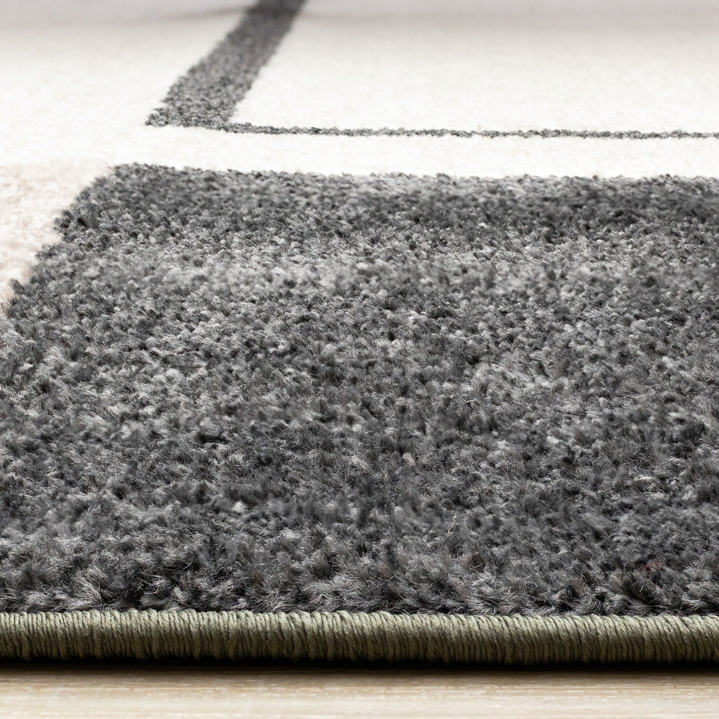 Contemporary Geometric Green Area Rug