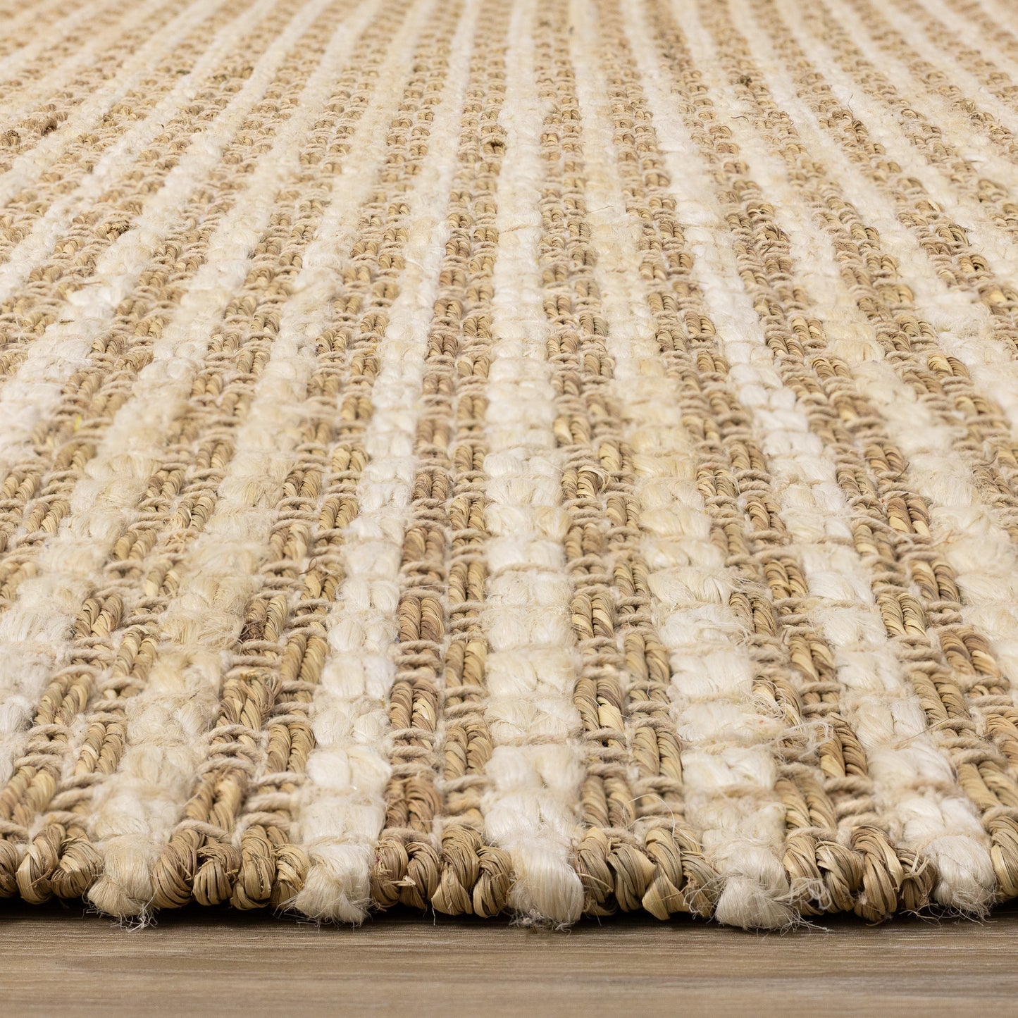 Contemporary Tonal/Solid Beige Area Rug