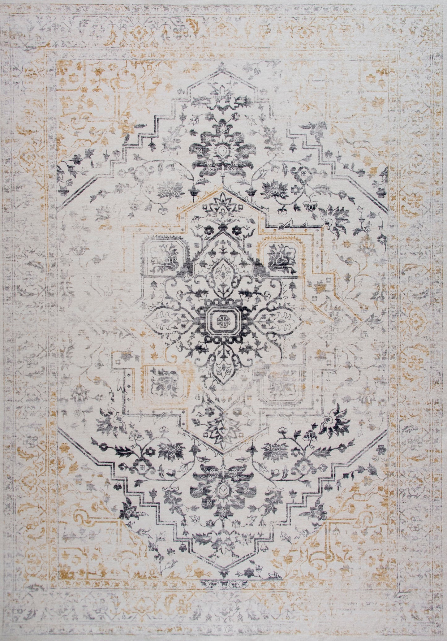 Tapis traditionnel crème vieilli Aruba