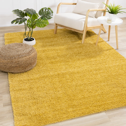 Modern Tonal Solid Yellow Area Rug