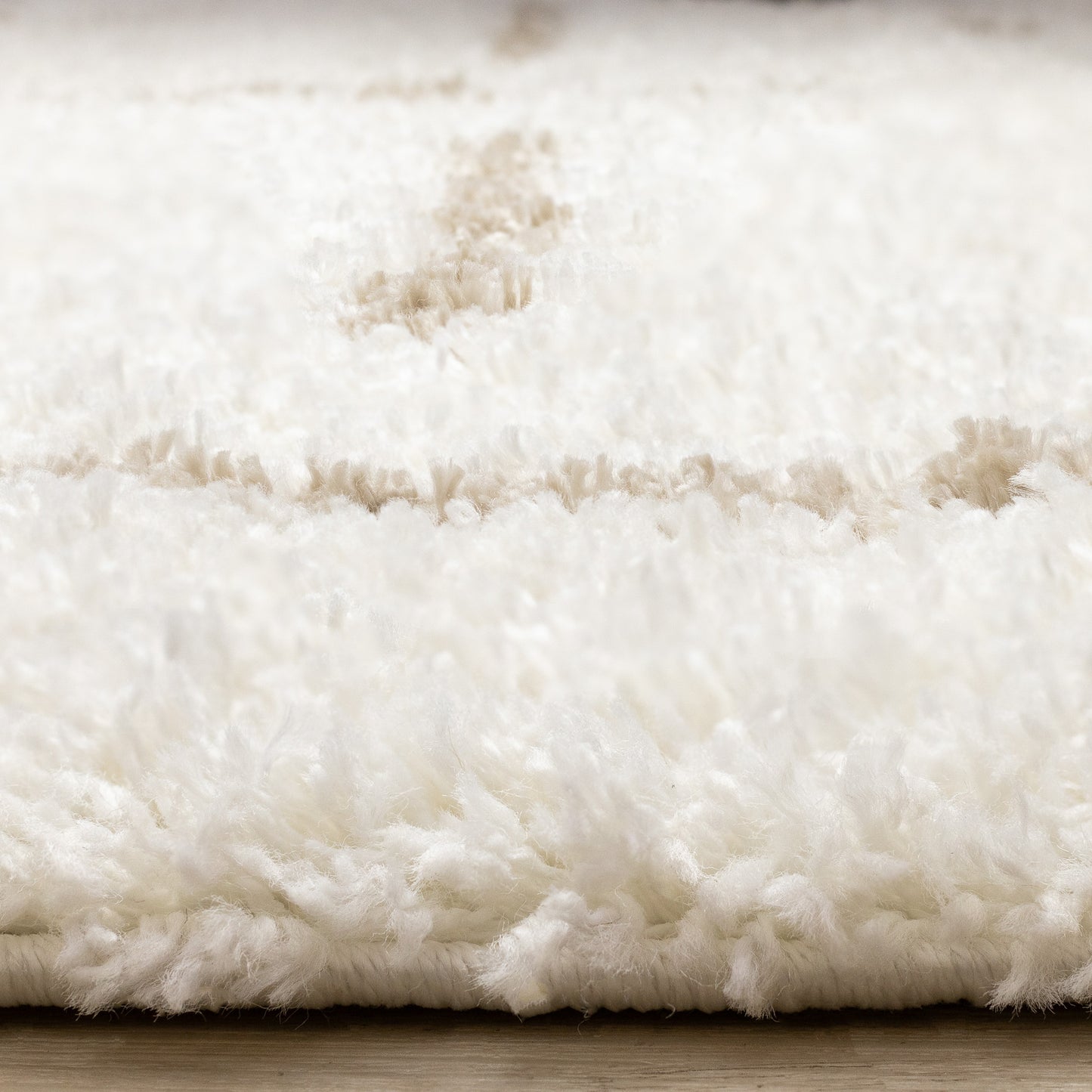 Contemporary Stripes Tonal Solid Cream Area Rug-9