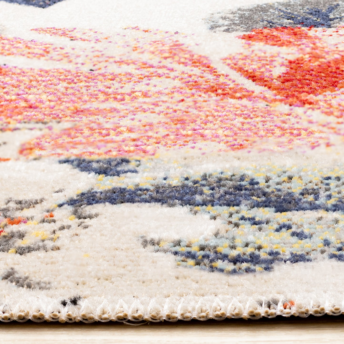 Contemporary Botanical Cream Area Rug