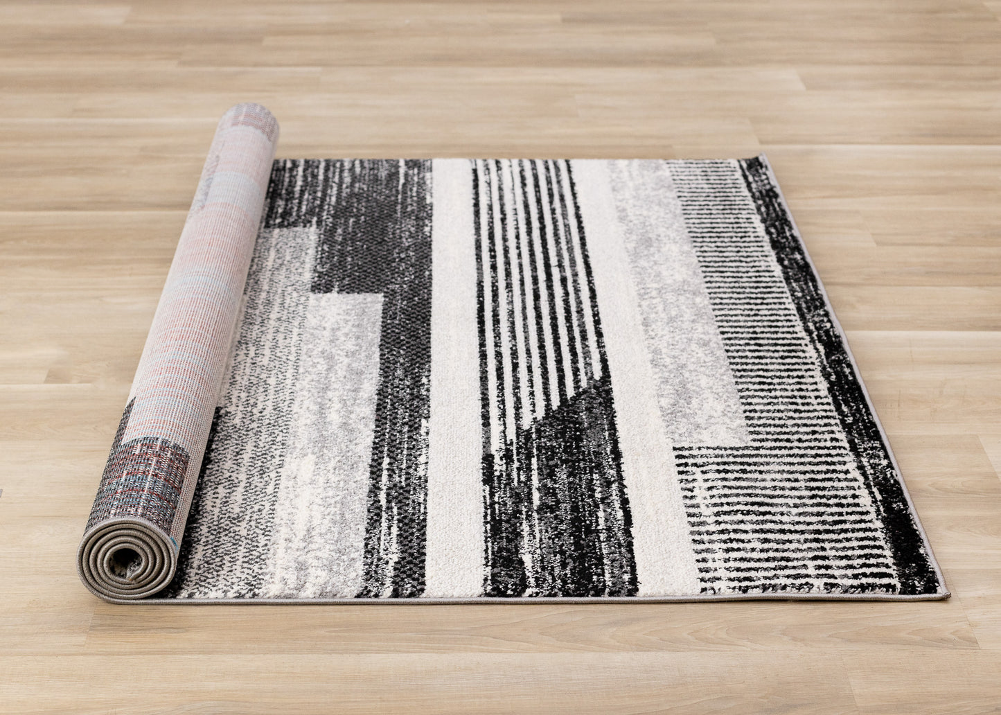 Contemporary Tribal Southwestern White Area Rug