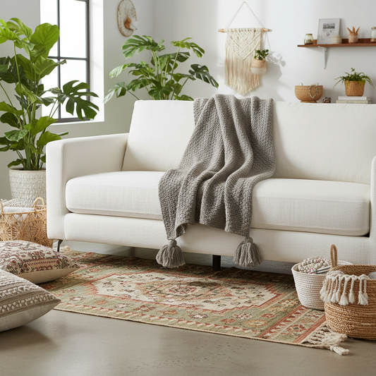 Decorative Throw Dark Grey