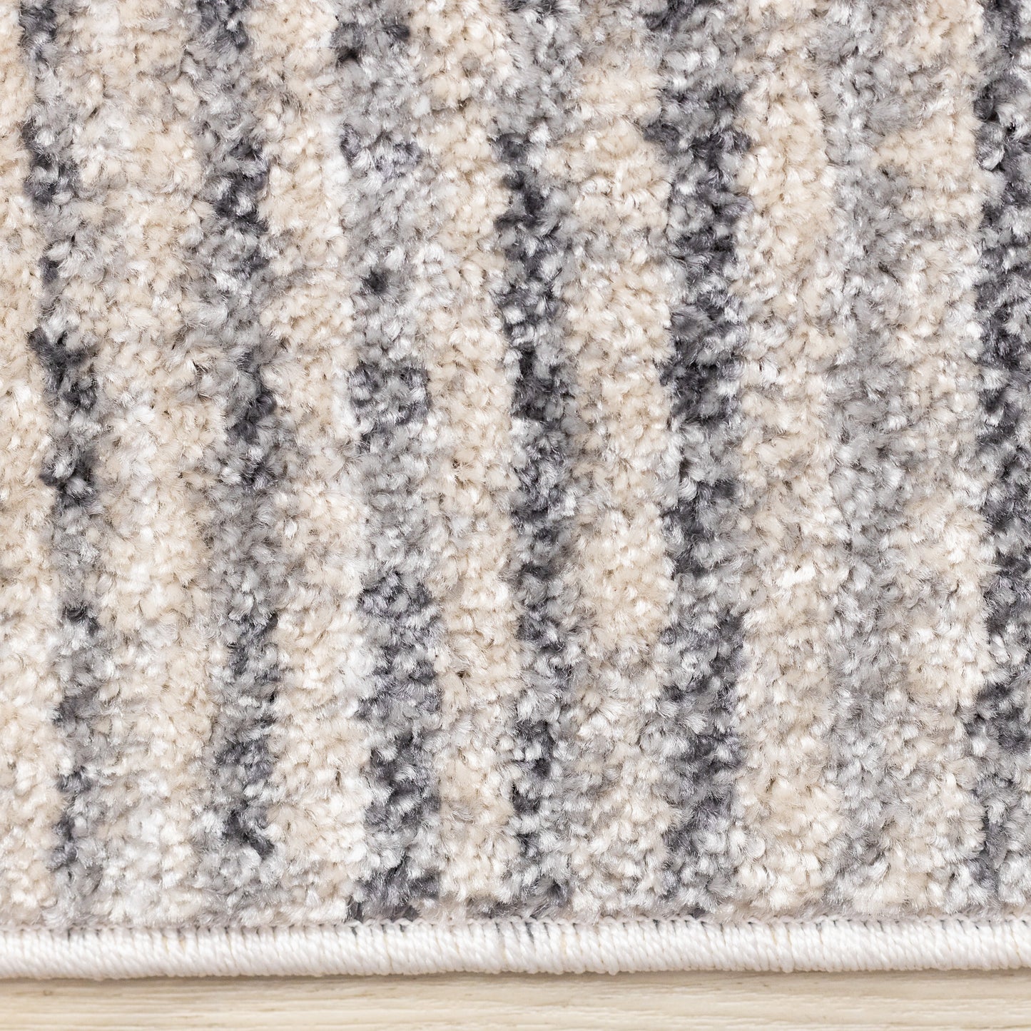 Contemporary Distressed Geometric Grey Area Rug