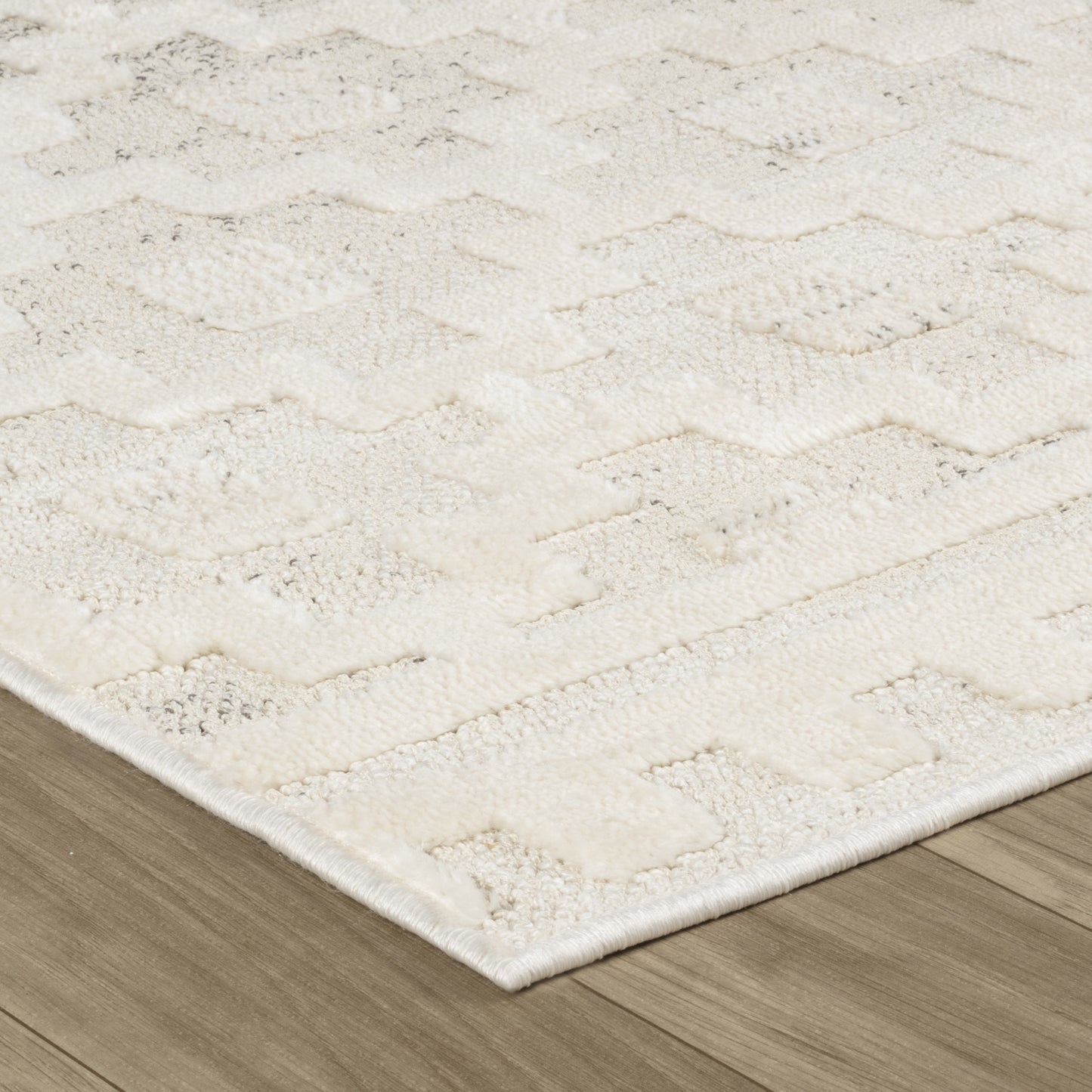 Talis Geometric Contemporary Beige and Cream Indoor Rug