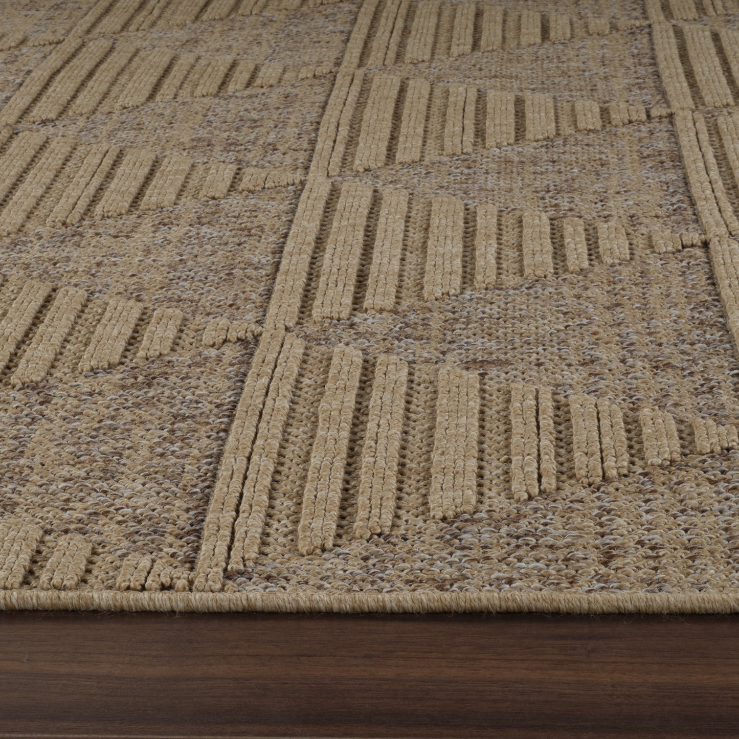Afaq Geometric Contemporary Brown and Beige Indoor Rug