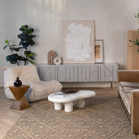 Mori Boho Contemporary Brown and Beige Indoor Rug