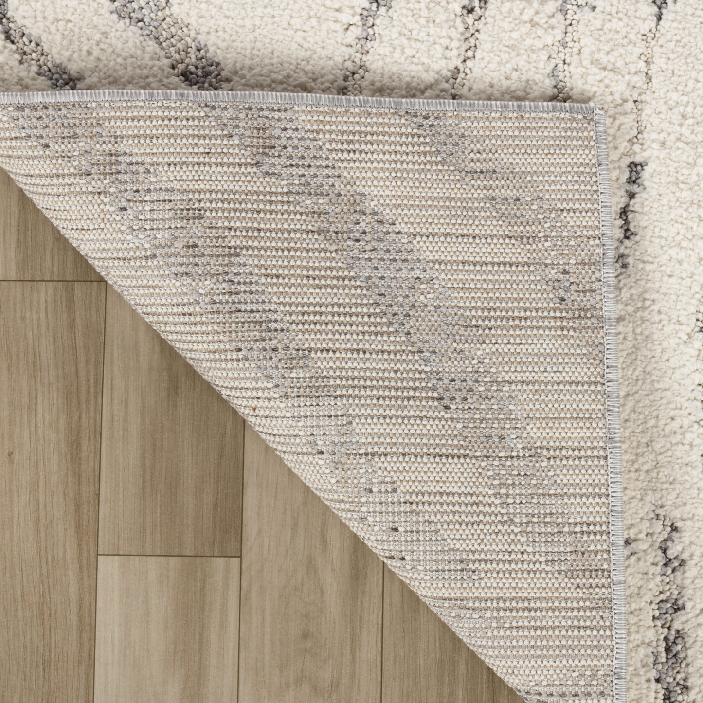 Neerja Botanical Contemporary Cream and Grey Indoor Rug