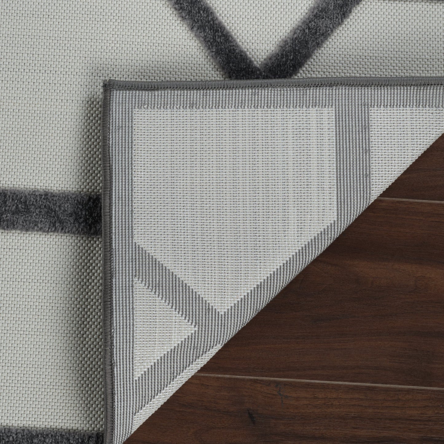 Kairo Trellis Contemporary Grey and Beige Indoor Rug-9