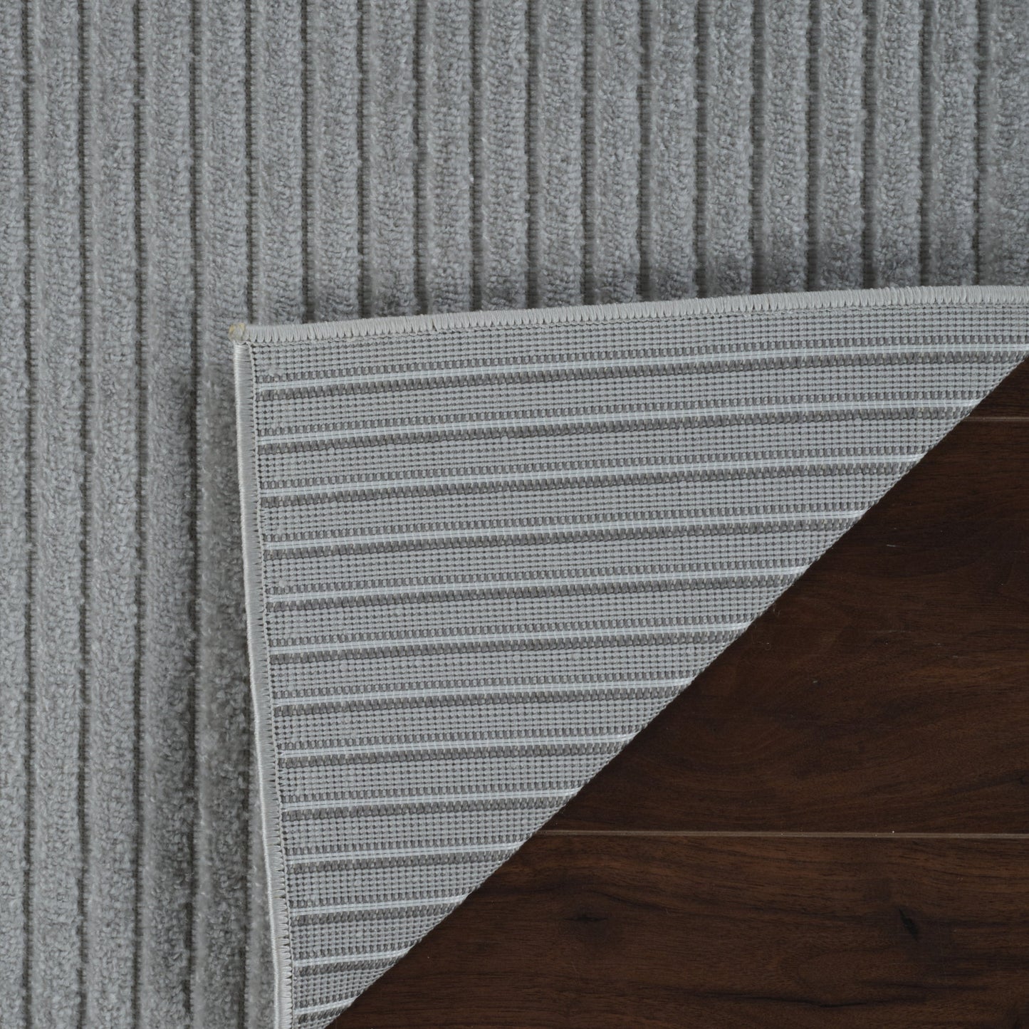 Solena Striped Contemporary Grey and Beige Indoor Rug-12