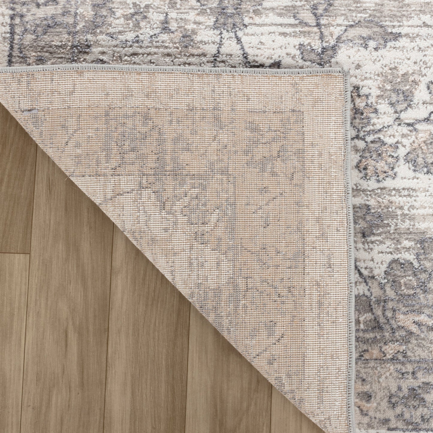 Ulfah Floral Medallion Traditional Beige and Grey Indoor Rug-10