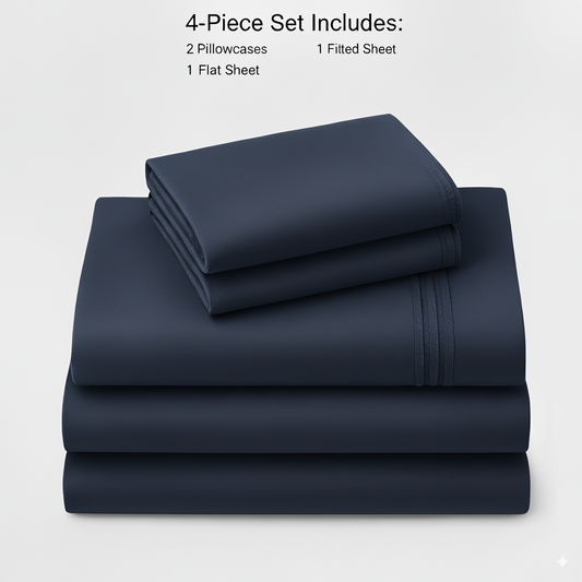 Rug Branch California Cotton Club 3 PC Twin XL Sheet Set-Navy-1