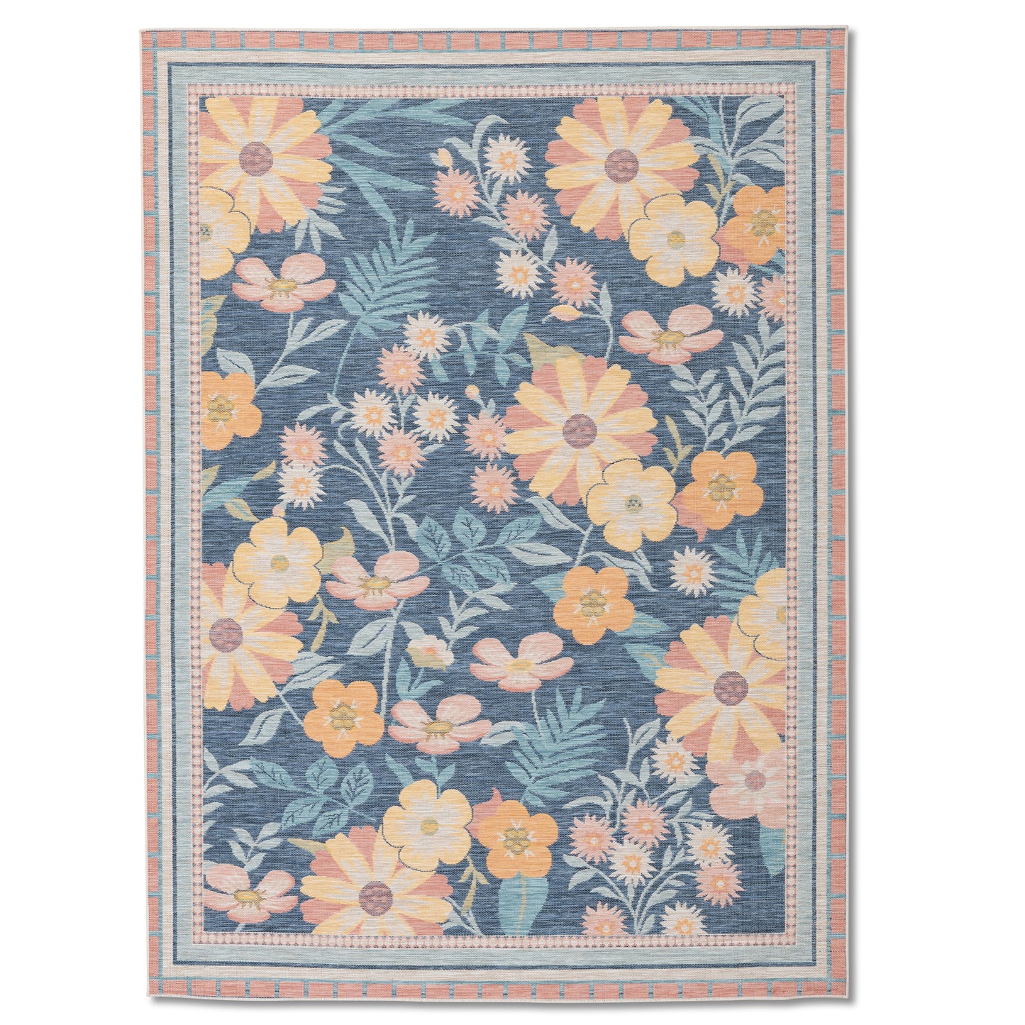 Floral Modern Multi Outdoor Rug