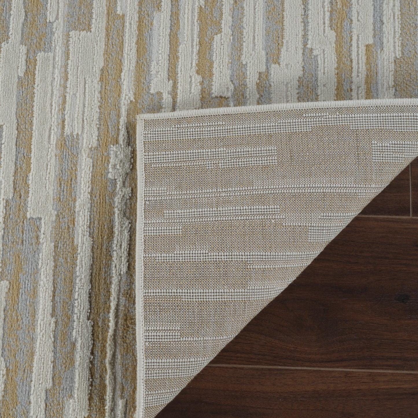 Riva Abstract Contemporary Beige and Brown Indoor Rug