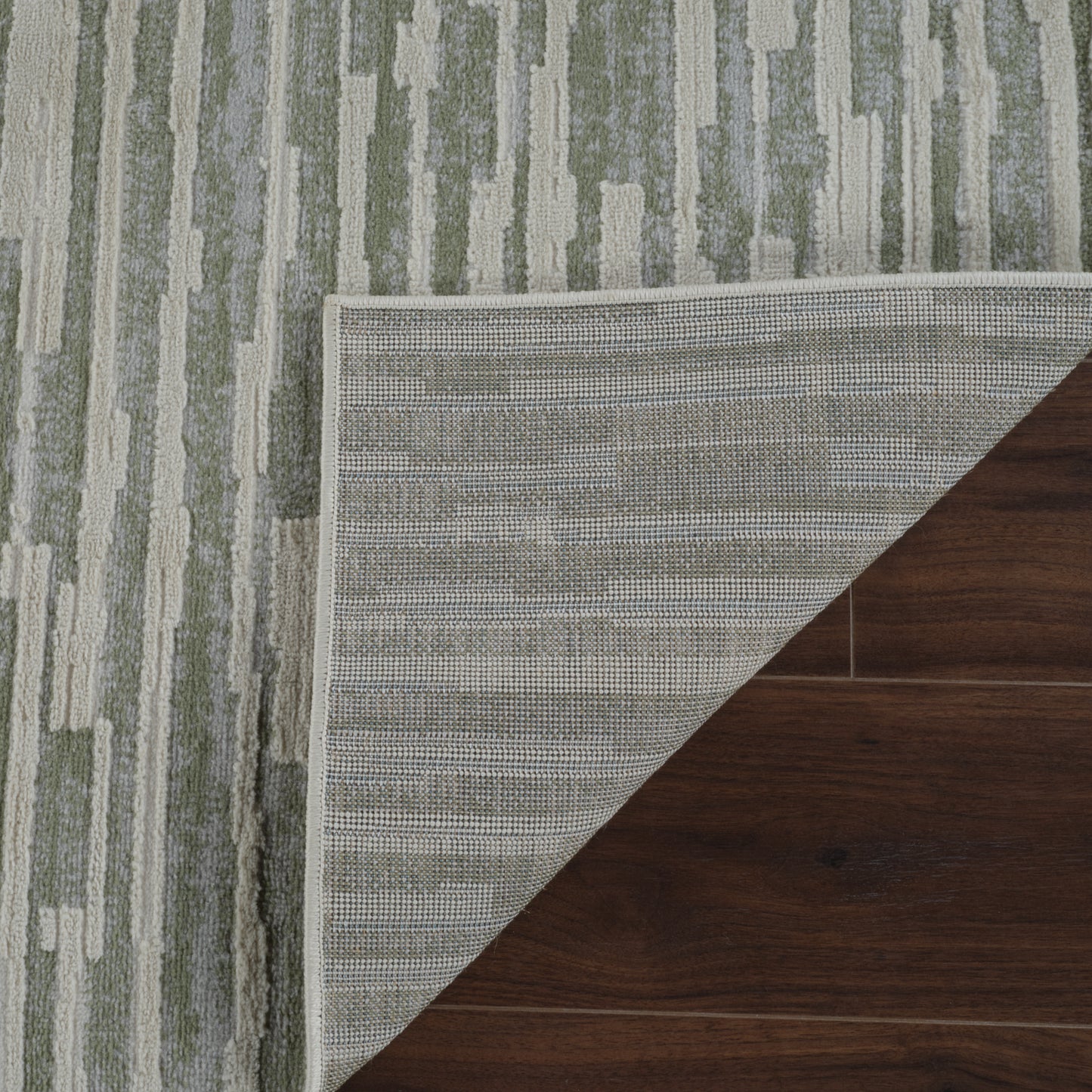 Riva Abstract Contemporary Green and Beige Indoor Rug-7
